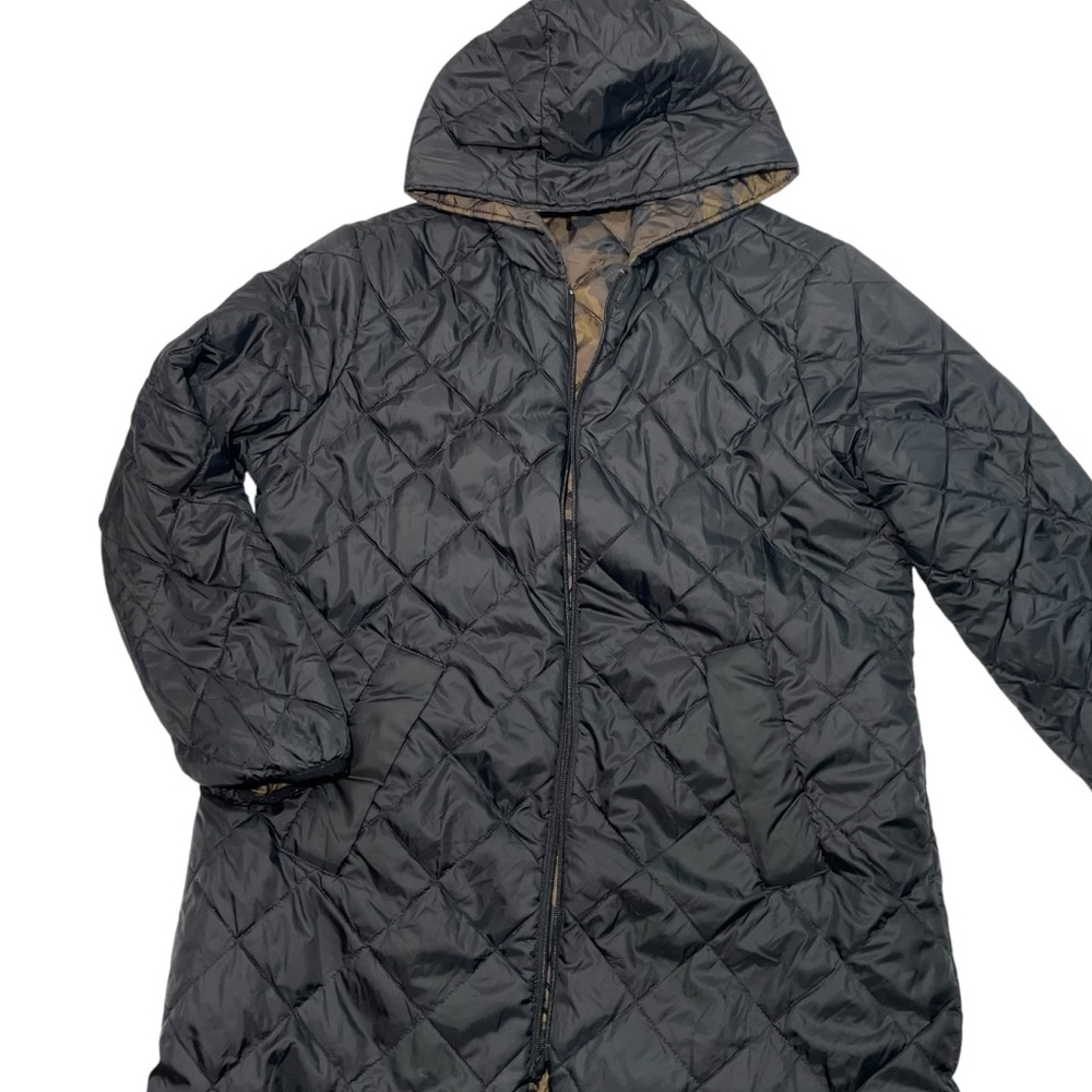 Champion reversible camo/black  quilted hooded puffer coat. SZ L - Picture 5 of 7